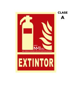 Cartel de extinción "extintor" clase a (pcv 1mm) 21x30cm normaluz