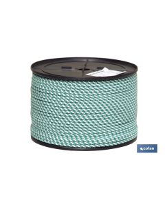CARRETE CUERDA TR. HELICO. 16MM 100 MTS BCO VDE COFAN