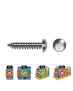 Caja 250 unid. tornillo chapa alomada philips din/ref 7981 5,5x25mm zincado celo