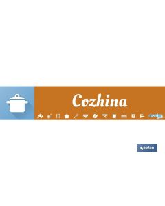 SEÑALETICA IMANTADA PORTUGUES PARA EXPOSITOR 975 X 200 MM - COZHINA COFAN
