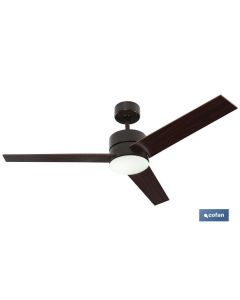 VENTILADOR DE TECHO CON ASPAS EN MADERA Y LUZ LED 132 CM 55 W COFAN