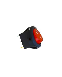 Interruptor redondo empotrado 6,5a negro