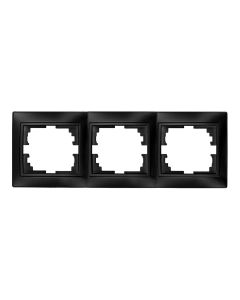 Marco para 3 elementos horizontal grafito 225x81x10mm serie europa solera erp73ngu