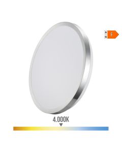 Aplique super led de superficie marco cromado 24 w 2490 lm 4000k ø38 x 5 cm