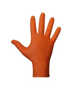 Guante agility grip nbr s/polvo naranja t8.caja 50 und. juba