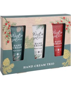 Set para cuidado de manos winter solace, 3 tubos de crema.