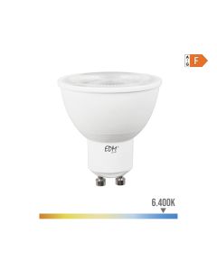 Bombilla dicroica led gu10 7w 550lm 6400k luz fria 45° ø5x5,5cm edm