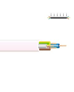 Manguera tubular h 05 vv-f 4x1,5mm blanca euro/m