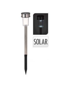 Estaca solar 36cm inox mod. cilindro euro/u