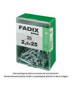 Caja m 35 unid. clavo cp ancha acero 2,5x25mm fadix