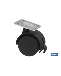 RUEDA PLASTIC Ø50MM PLACAFRENO COFAN