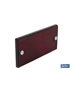 CATADIÓPTRICO RECTANGULAR ROJO 106 X 50 MM CON TORNILLOS COFAN