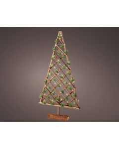 Árbol decorativo microled de madera, 80 cm