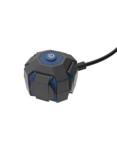 Prolongador expert 4 tomas con tapa ip44 h07rn-f 3 g 1,5 mm² 16 a 230v~ 1,4 m negro/azul