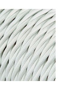 Cable textil trenzado 2x0,75mm gris plateado 25m