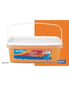 PINTURA PLÁSTICA MONOCAPA Naranja (2,5 LT COFAN