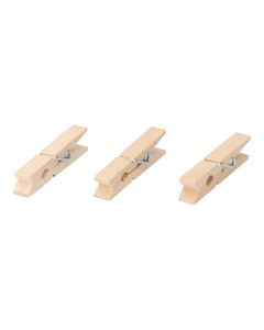 Pack 24 pinzas de madera 7cm edm