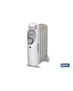 RADIADOR MINI DE ACEITE CON TERMOSTATO REGULABLE 5 ELEMENTOS 450 W COFAN