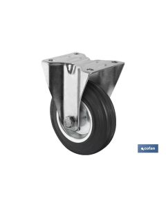RUEDA GOMAMETAL FIJA Ø125X38MM COFAN