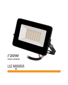 Foco proyector led 20w 1000lm luz naranja 12x8,8x2,4cm edm