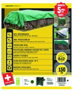 TOLDO POLIETILENO 90GR. 02X03MT VERDE