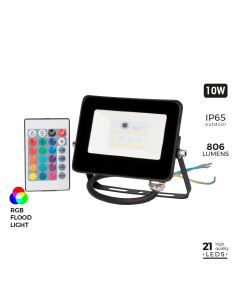 Foco proyector led rgb 10w 806lm 12,4x3,7x10,6cm edm