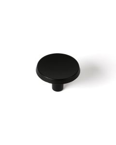 Blister con 2 pomos redondos para mueble fabricado en zamak acabado negro mate mod. 774 ø35mm rei