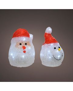 Figura led santa claus para interior a pilas modelos surtidos. 491239