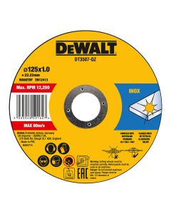 Disco corte acero inox ø125x1x22,23mm dt3507-qz dewalt