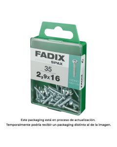 Caja m 35 unid. tornillo rosca chapa cr cinc 2,9x16mm fadix