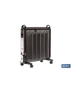 RADIADOR DE MICA NEGRO 2000W TEMPORIZADOR-MANDO COFAN