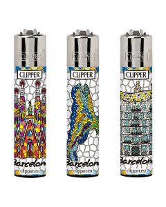 Encendedor cp11 barcelona, diseños variados. clipper