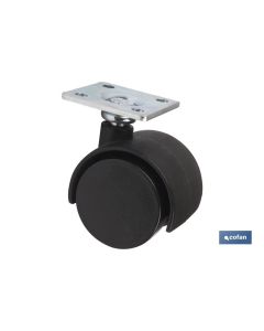 RUEDA PLASTIC Ø50MM PLACA COFAN