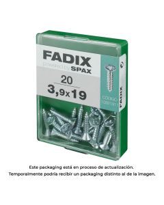 Caja m 20 unid. tornillo rosca chapa cp cinc 3,9x19mm fadix