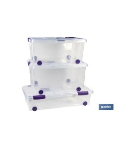 CAJA ORDENACION CON RUEDAS 30L MODELO RICORDI 73X41X18cm COFAN