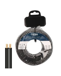 Carrete cable paralelo 2x0,75mm² negro 5m.