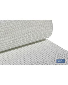 MALLA PLAST. CUADRADA JARDIN 20mm BLANCO 1x25m COFAN