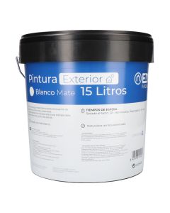 Pintura plastica mate interior/exterior blanca 15l edm