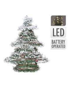 Arbol de navidad de rattan con leds 40cm