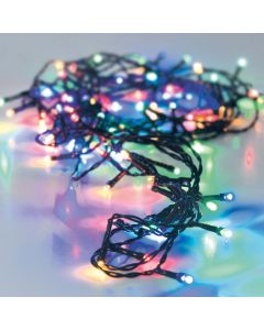 Guirnalda a pilas multifuncion 96 leds cable negro luz multicolor 7,5m