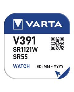 Pila de boton sr55 - v391 varta 42 mah (blister 1 unid.) ø11,6x5,4mm