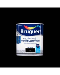 Esmalte acrilico multisuperficie negro brillante 0,750l 5057426 bruguer