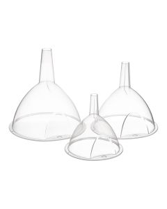 Set de 3 embudos de plastico transparente