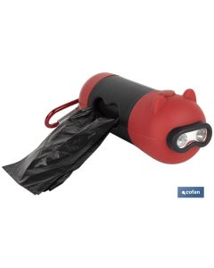 DISPENSADOR DE BOLSAS MASCOTA CON LINTERNA LED  13,5 X 4,5 CM COFAN