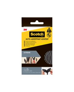 Cinta de autofijación extreme rollo, negra, 25mmx1m, 2 uds, máx 5 kg