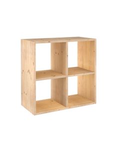 Estanteria modular con 2x2 cubos dinamic pino macizo 70,8x70,8x33cm astigarraga