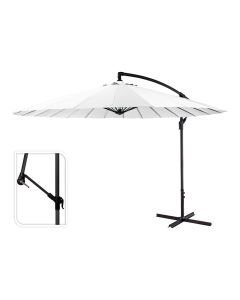 Parasol excéntrico altura maxima 3m ø300cm color: blanco