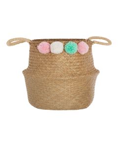 Cesta infantil pongotodo modelo pompones medidas: 34x28x34cm