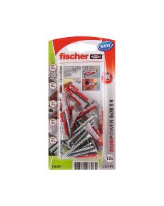 Blister 12 tacos+tornillos duopower ø6x30mm 534997 fischer