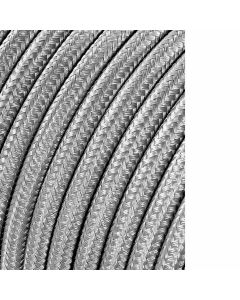 Cable cordón tubular 2x0,75mm plata 5m